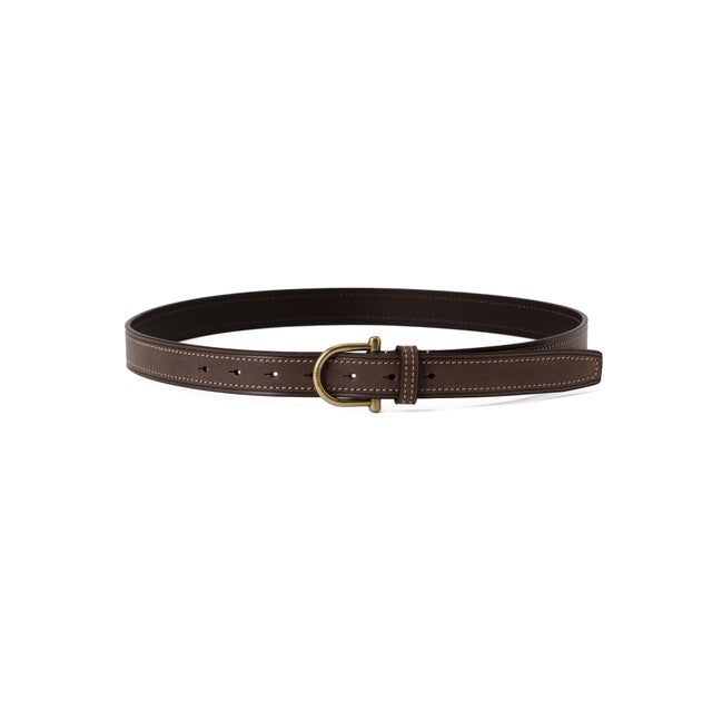 LEATHER BELT ”HORSESHOE” （ダークブラウン3）