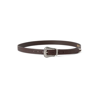 LEATHER BELT ”WESTERN” （ダークブラウン3）｜詳細画像