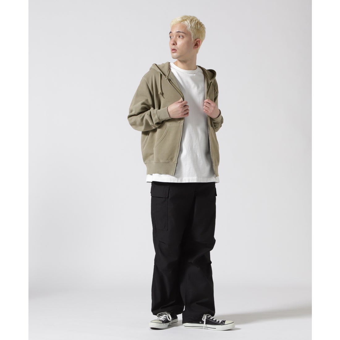 アヴィレックス AVIREX 《DAILY/デイリー》FADE WASH ZIP UP PARKA 