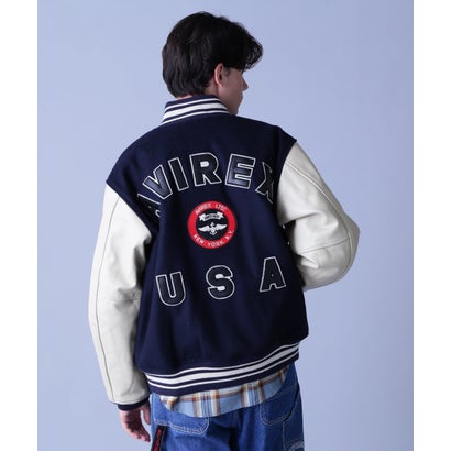 アヴィレックス AVIREX SUGNATUR VARSITY JACKET / シグネチャー バーシティ ジャケット / AVIREX / アヴィレックス （ブラウン）｜詳細画像