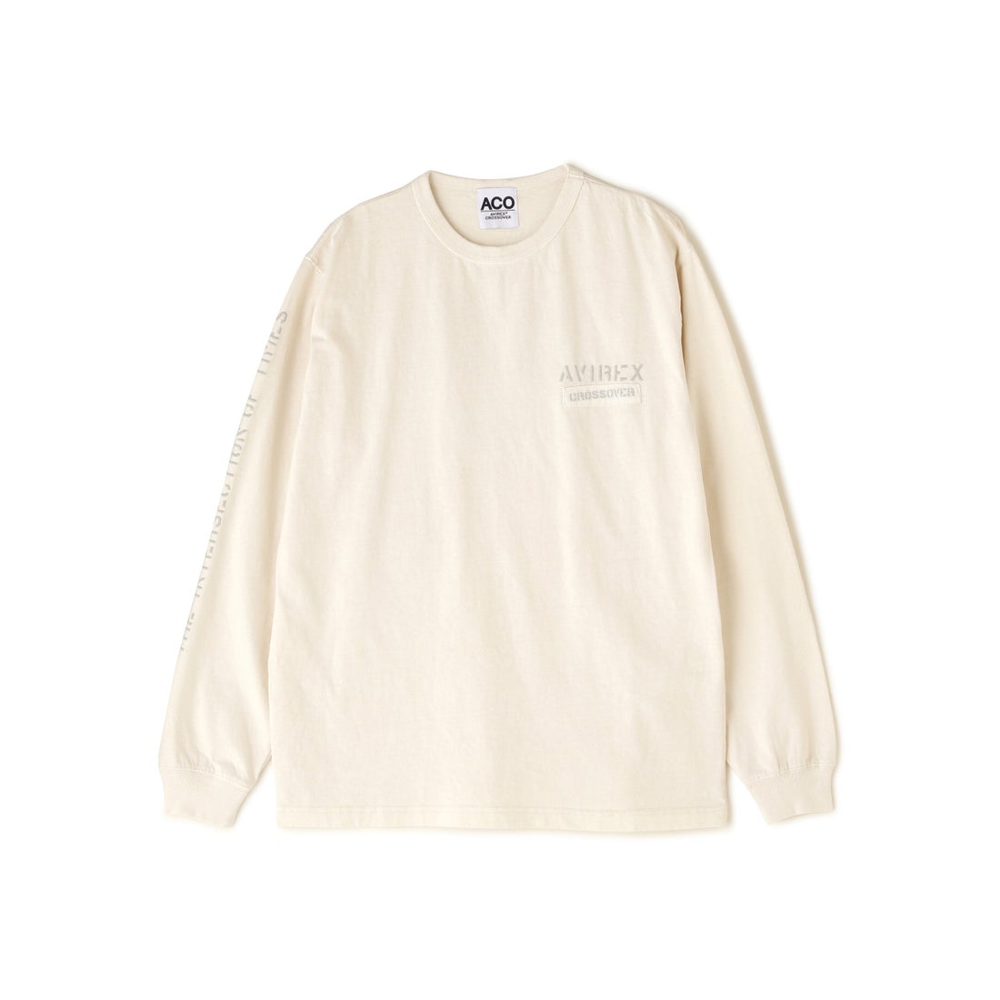 アヴィレックス AVIREX 《CROSSOVER》FADED WASH LONGSLEEVE T－SHIRT