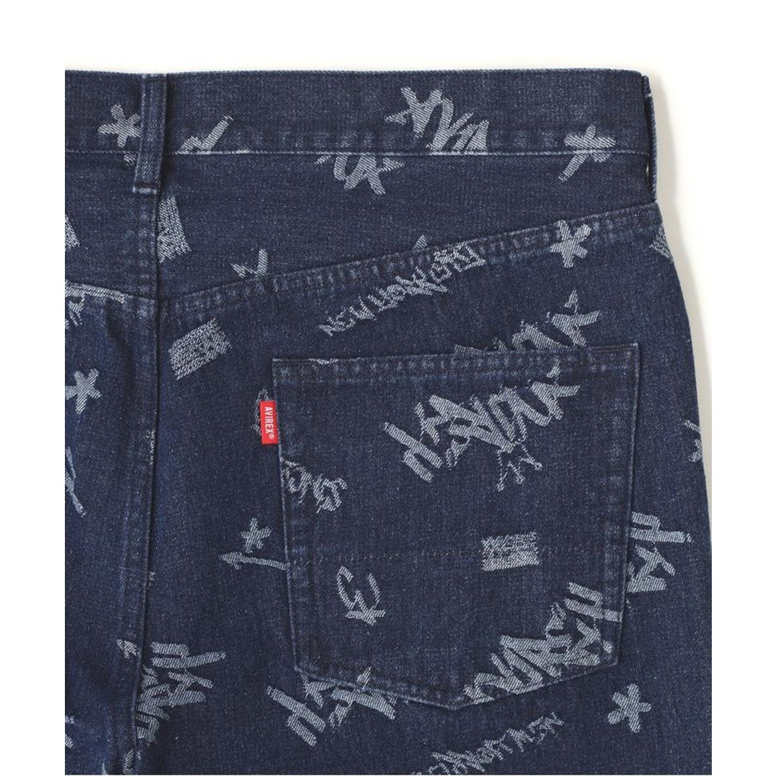 アヴィレックス AVIREX TAGGING JACQUARD DENIM PANTS / タギング 