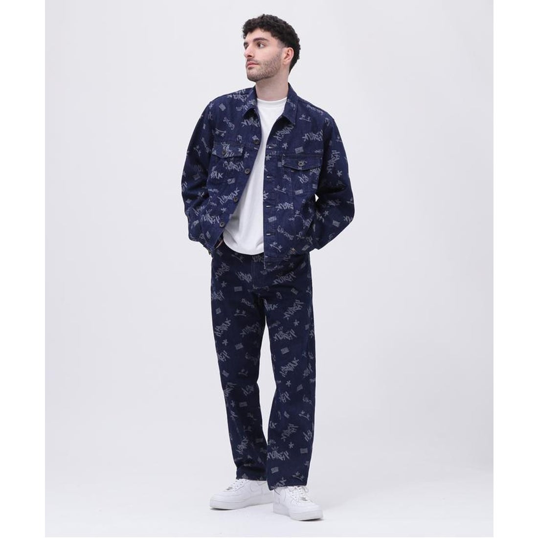 アヴィレックス AVIREX TAGGING JACQUARD DENIM PANTS / タギング 