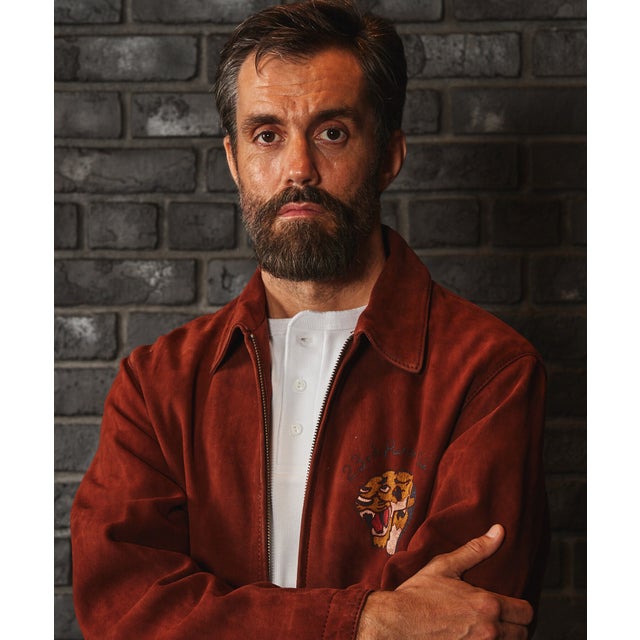 AGED SUEDE SOUVENIR JACKET / エイジド スウェード スーベニアジャケット / / （レンガ9）