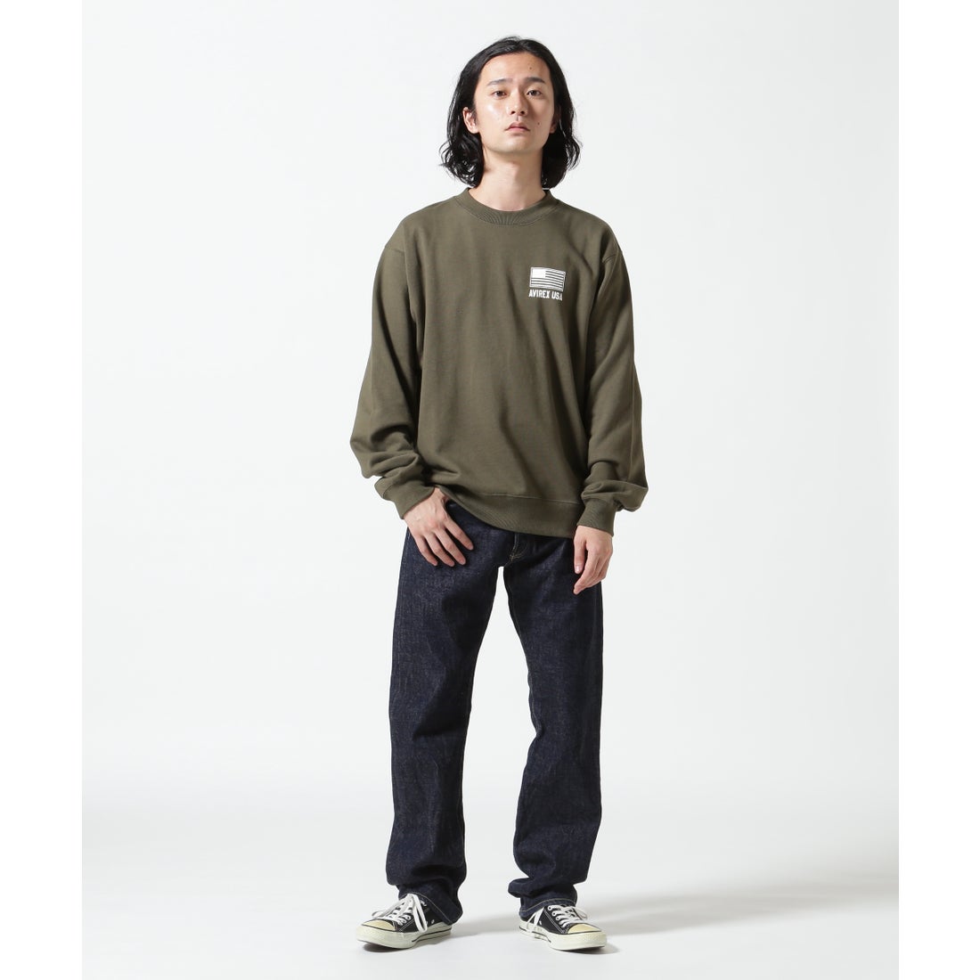 アヴィレックス AVIREX 《WEB&DEPOT限定》USAF CREWNECK SWEAT / USAF 