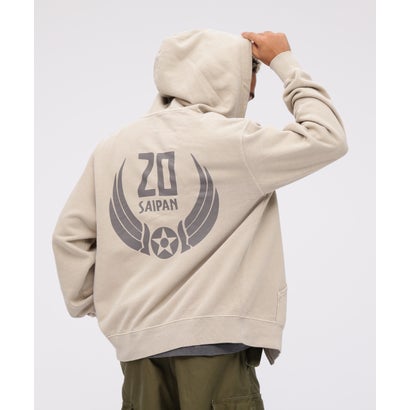 EC FADE WASH ZIP UP PARKA ＂SA （チャコール）｜詳細画像
