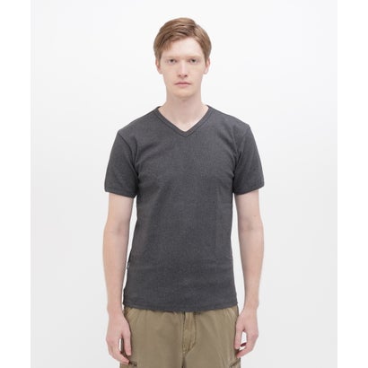 アヴィレックス AVIREX 《DAILY/デイリー》RIB S/S V－NECK T－SHIRT/リブ 半袖 ブイネック Tシャツ  デイリーウェア （ホワイト）｜詳細画像