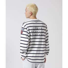 NAVAL PATCH LONGSLEEVE T－SHIRT / ネイバル パッチ ロングスリーブ Tシャツ /  （ネイビーボーダー2）