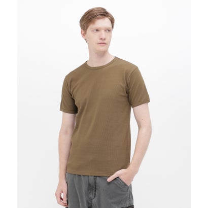 アヴィレックス AVIREX 《DAILY/デイリー》RIB S/S CREW NECK T－SHIRT/リブ 半袖 クルーネック Tシャツ  デイリーウェア （チャコール）｜詳細画像
