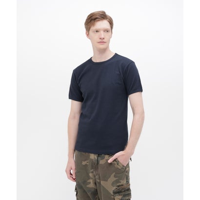 アヴィレックス AVIREX 《DAILY/デイリー》RIB S/S CREW NECK T－SHIRT/リブ 半袖 クルーネック Tシャツ  デイリーウェア （チャコール）｜詳細画像