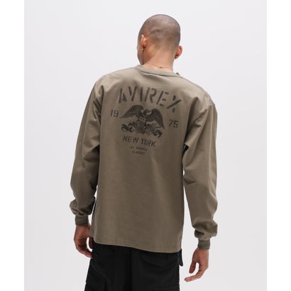 L／S STENCIL TEE （チャコール）｜詳細画像