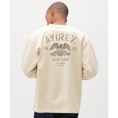 L／S STENCIL TEE （チャコール）｜詳細画像