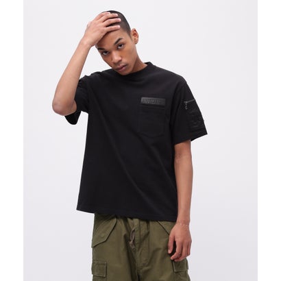 《50th Anniversary》LEATHER PATCHED FATIGUE T－SHIRT / レザー パッチド ファティーグ 半袖 （ホワイト）｜詳細画像