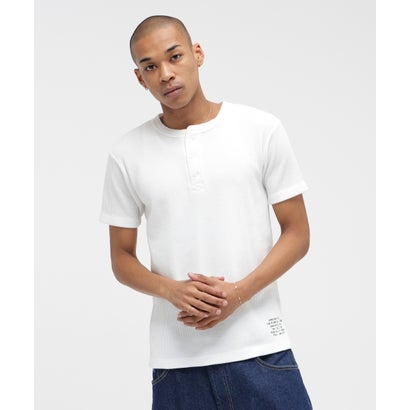 アヴィレックス AVIREX MINI WAFFLE HENRY NECK TEE＂STE （ブラック）｜詳細画像