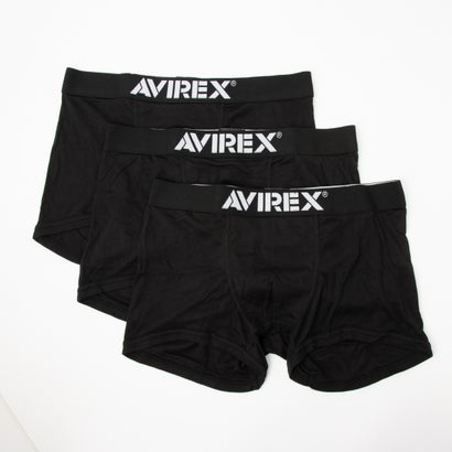 アヴィレックス AVIREX AX BASIC 3P BOXER SHORTS 【返品不可商品】 （ブラック）｜詳細画像