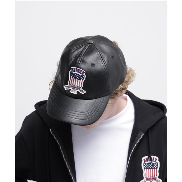 VARSITY LEATHER CAP ＂SIGNATURE （ブラック）