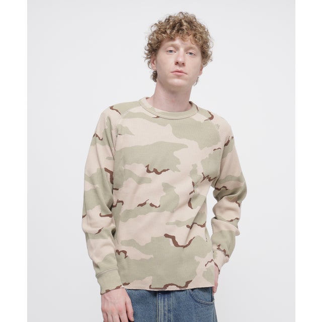 DS MINI WAFFLE CAMO LS TEE （ベージュカモ1）