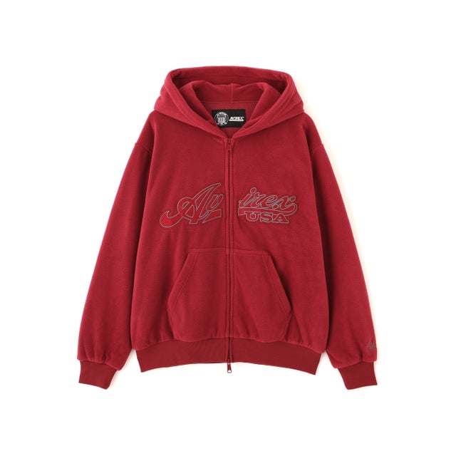 ECDP FLEECE ZIP PARKA （ダークレッド4）