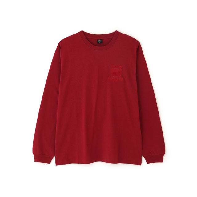 《WEB&DEPOT限定》VARSITY L/S T-SHIRT / バーシティ 長袖Tシャツ （ダークレッド4）