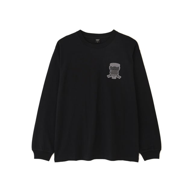 《WEB&DEPOT限定》VARSITY L/S T-SHIRT / バーシティ 長袖Tシャツ （ブラック）