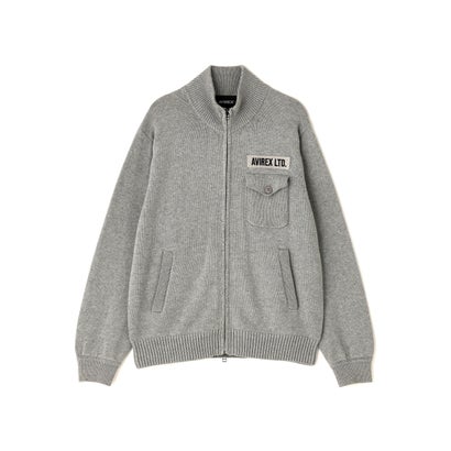 アヴィレックス AVIREX ECDP STAND ZIP COTTON KNIT （オックスフォード2）｜詳細画像
