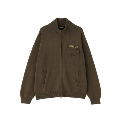アヴィレックス AVIREX ECDP STAND ZIP COTTON KNIT （オックスフォード2）｜詳細画像