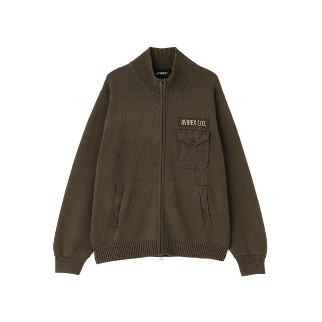 ECDP STAND ZIP COTTON KNIT （ブラウン）