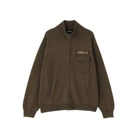 ECDP STAND ZIP COTTON KNIT （ブラウン）