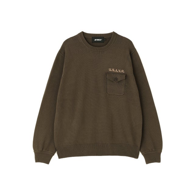 ECDP CREW NECK COTTON KNIT （ブラウン）