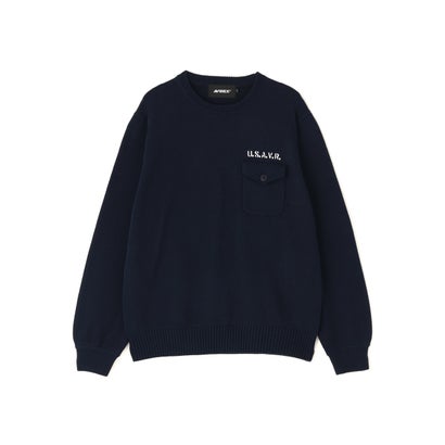ECDP CREW NECK COTTON KNIT （ネイビー）｜詳細画像