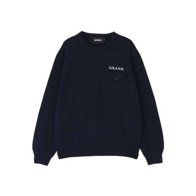 ECDP CREW NECK COTTON KNIT （ネイビー）