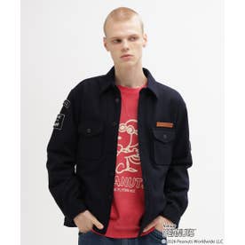 《× PEANUTS》CPO SHIRT ”FLYING ACE” （ネイビー）