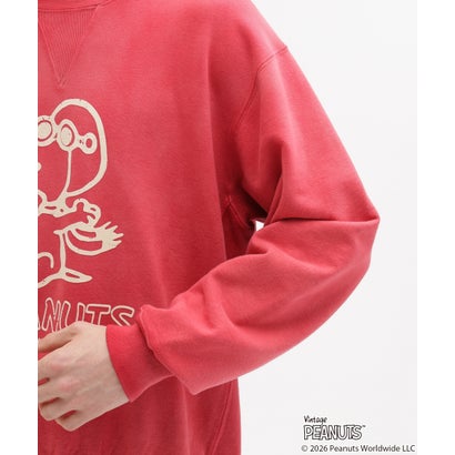 《AVIREX × PEANUTS》GUSSET CREWNECK SWEAT （レッド）｜詳細画像