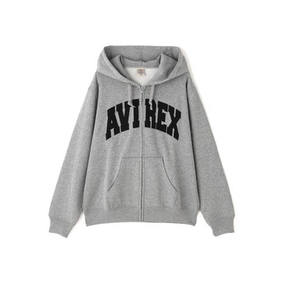 アヴィレックス AVIREX DAILY LOGO FULL ZIP HOODIE （オフホワイト3）｜詳細画像