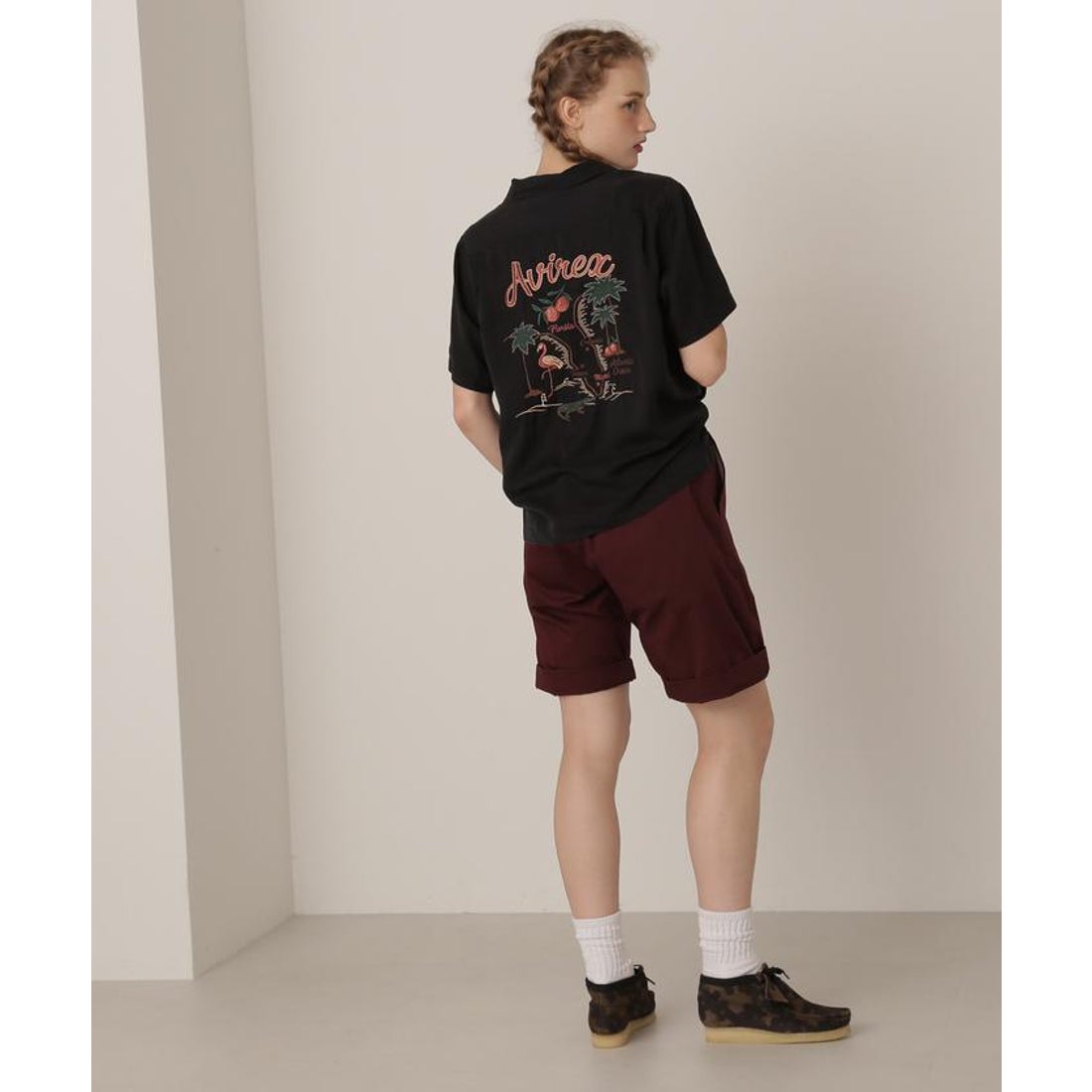 アヴィレックス AVIREX S/S SHIRT ”FLAMINGO”/半袖シャツ