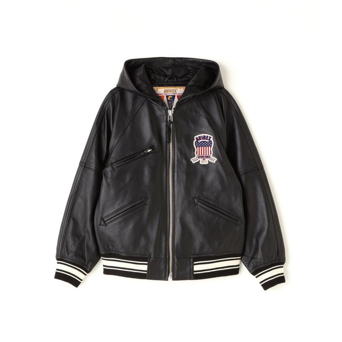 アヴィレックス AVIREX SIGNATURE HOODED LEATHER/ シグネチャーフード