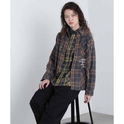 アヴィレックス AVIREX CHEMICAL WASH CHECK SHIRT/ケミカルウォッシュ チェックシャツ （グリーン）｜詳細画像