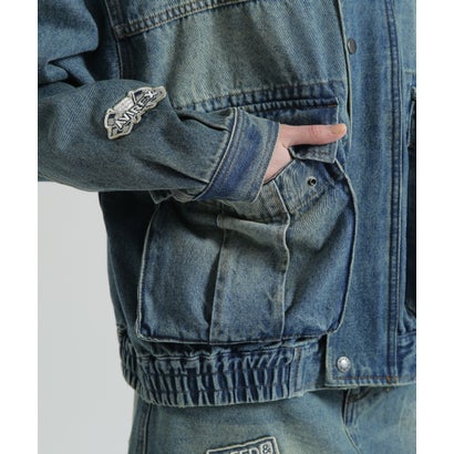 L－L／S OVERSIZED WAPPEN DENIM J （ピンク）｜詳細画像