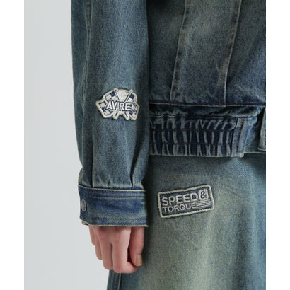 L－L／S OVERSIZED WAPPEN DENIM J （ピンク）｜詳細画像