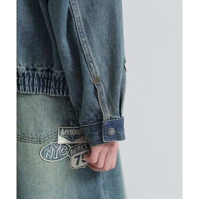L－L／S OVERSIZED WAPPEN DENIM J （ピンク）｜詳細画像