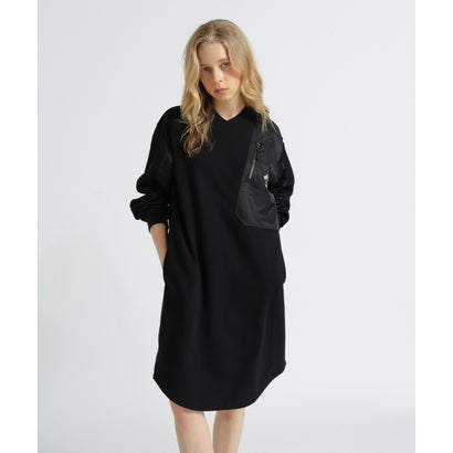 アヴィレックス AVIREX 《SOUVENIR COLLECTION》WOMAN/NYLON COMBI MILITARY ONEPIECE （グレー）｜詳細画像