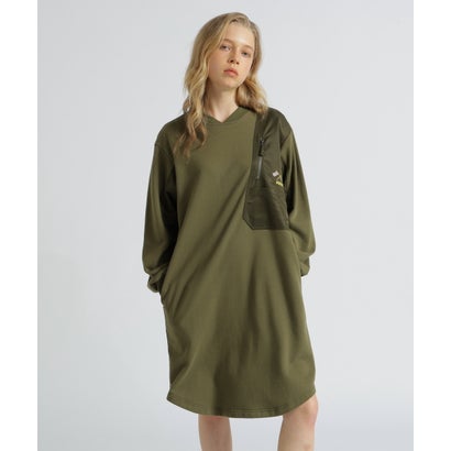 アヴィレックス AVIREX 《SOUVENIR COLLECTION》WOMAN/NYLON COMBI MILITARY ONEPIECE （グレー）｜詳細画像