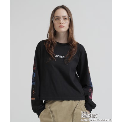 《AVIREX×PEANUTS》COLORFUL L/S T-SHIRT （ブラック）｜詳細画像