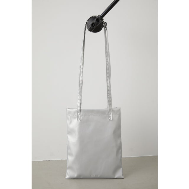 FAUX LEATHER TOTE BAG SLV