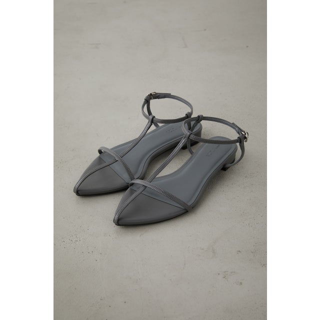 
                    TーSTRAP POINTED TOE SANDALS GRY