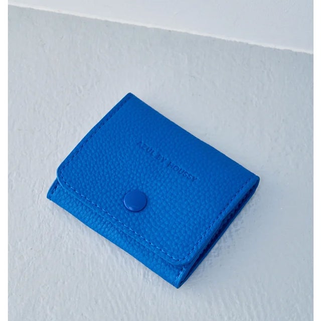 FAUX LEATHER COIN WALLET BLU