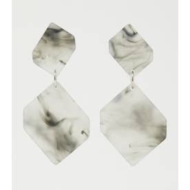 MATTE MARBLE SQUARE EARRINGS 柄GRY5