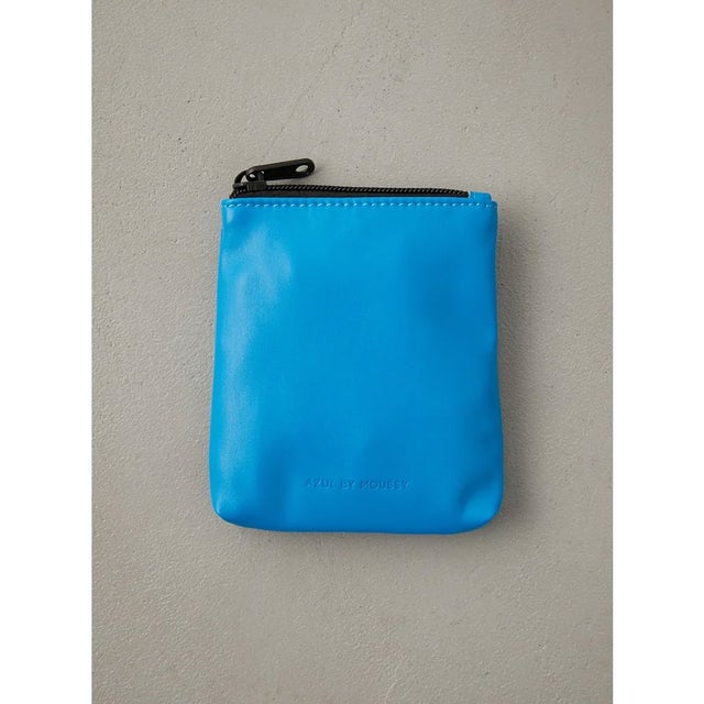 FAUX LEATHER POUCH BLU