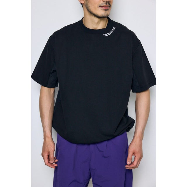 布帛ドッキングトップス BLK