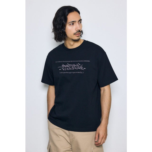 エンブロイダリーロゴTシャツ BLK